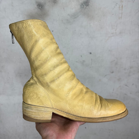 Guidi Yellow 788 Back Zip Boots