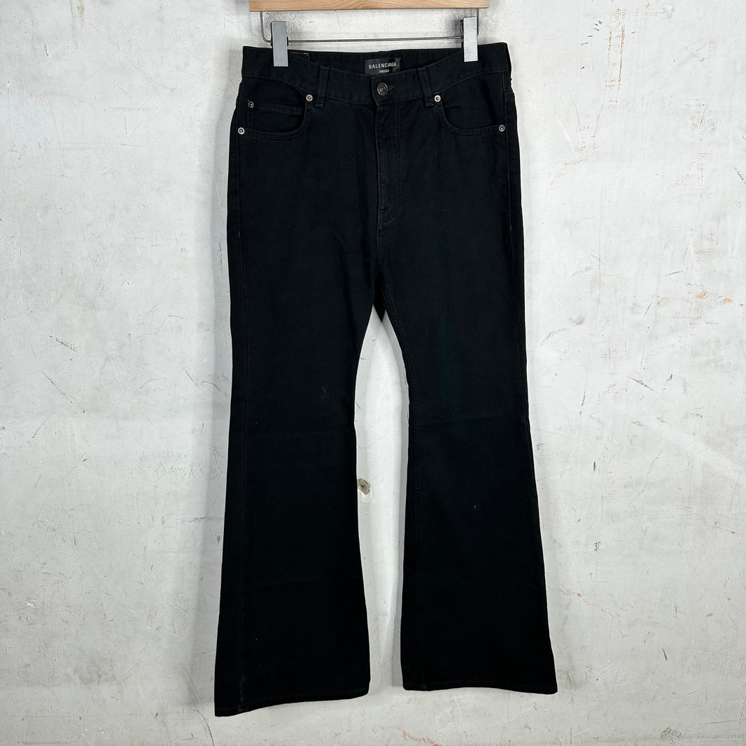 Balenciaga Black Flared Jeans