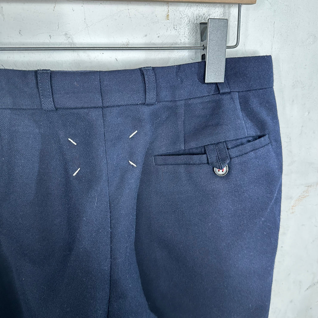 Margiela Navy Wool Dress Trousers