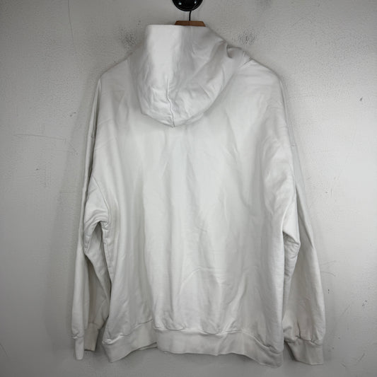 Balenciaga White Energy Label Zip Up Hoodie