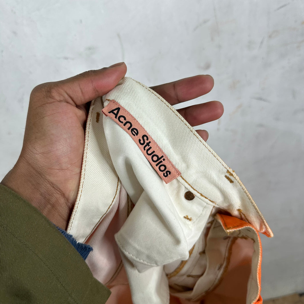 Acne Studios Orange Painted Pants