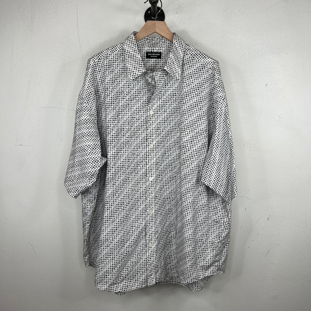 Balenciaga Letters Button Up Shirt