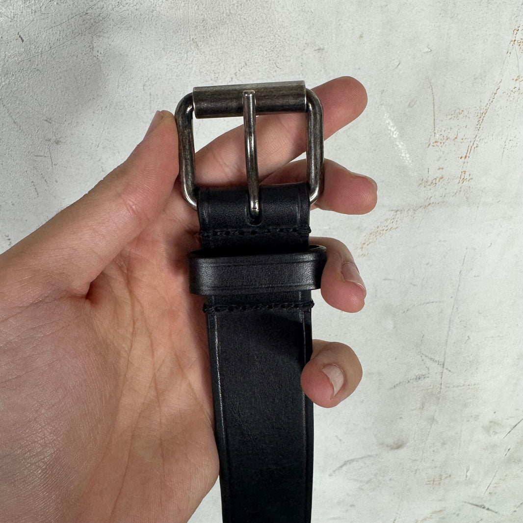 Dries Van Noten Black Leather Belt