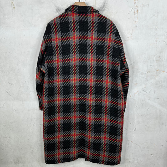 Miu Miu Knit Check Tooth Peacoat