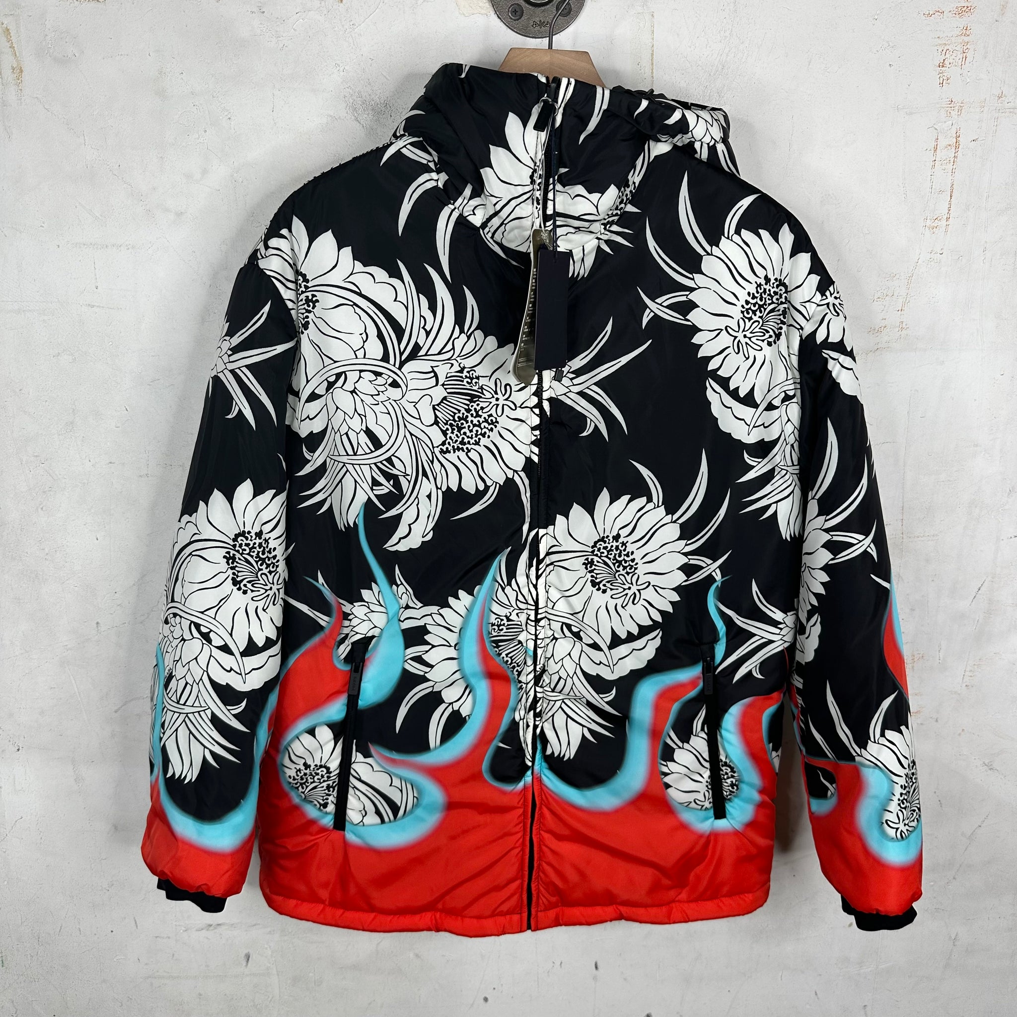 Prada Flower Flame Puffer Jacket