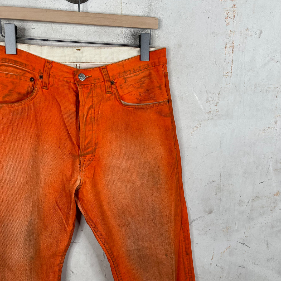 Acne Studios Orange Painted Pants