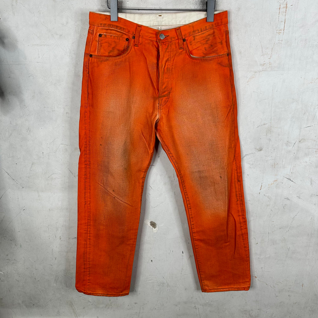 Acne Studios Orange Painted Pants