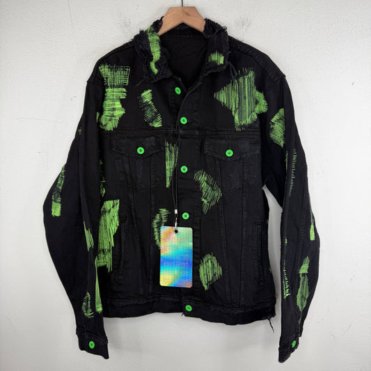 Endless Denim Green/Black Denim Jacket
