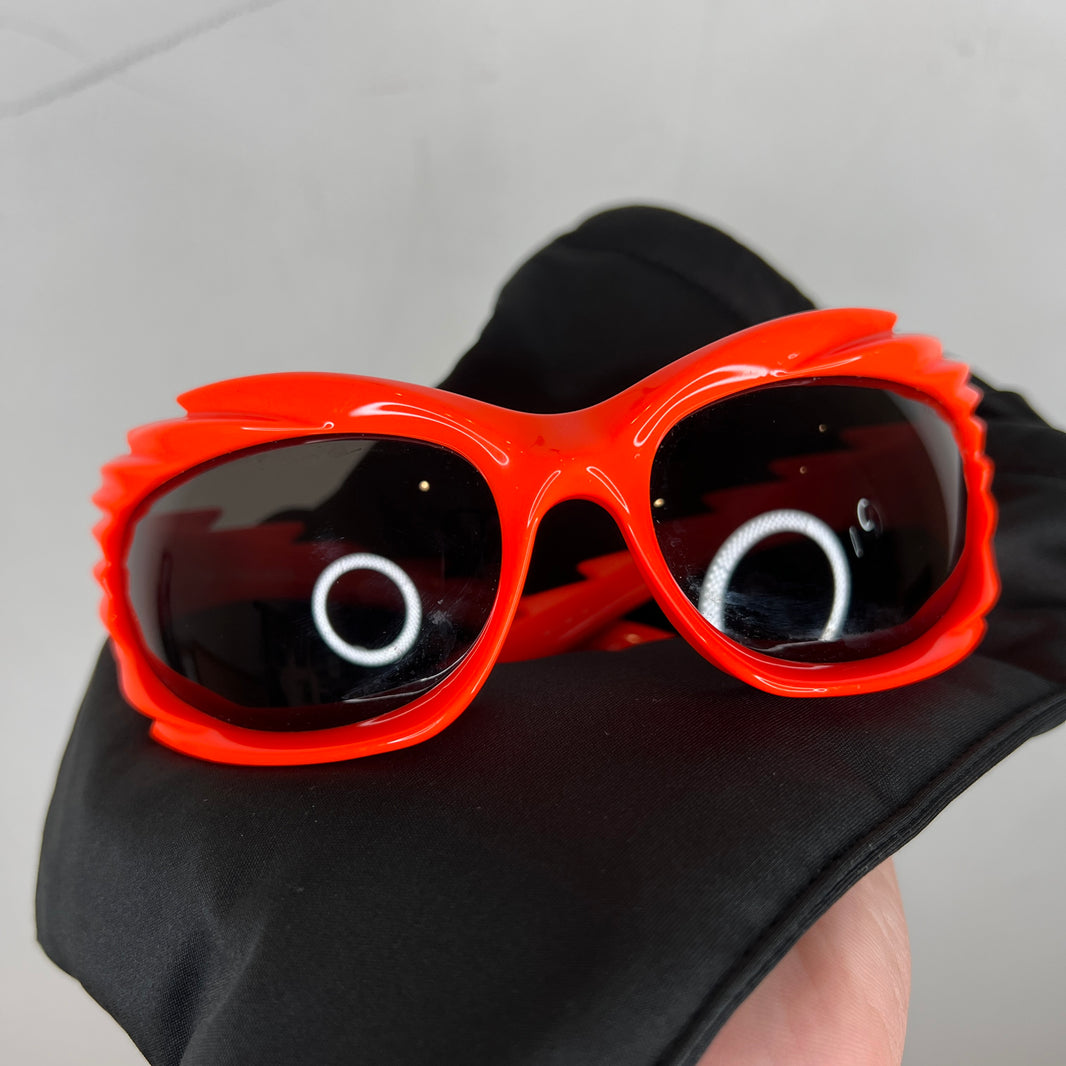 Balenciaga BB0255S Orange Zig Zag Sunglasses