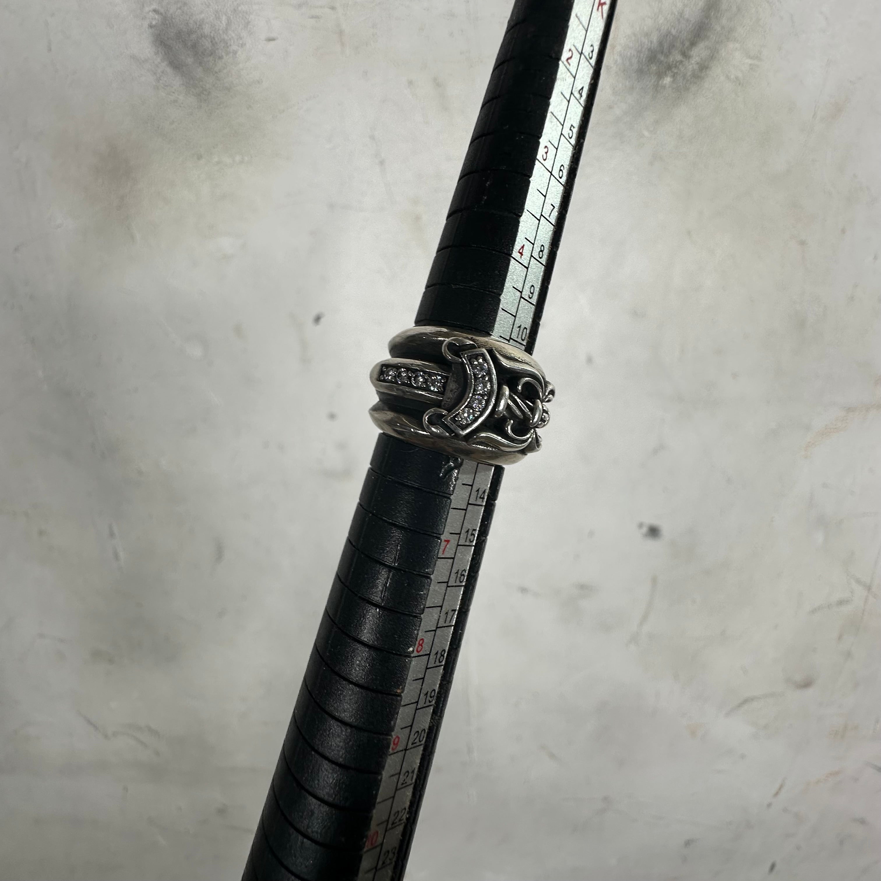 Chrome Hearts SIlver Diamond Paved Dagger Ring – www.Lukes.store