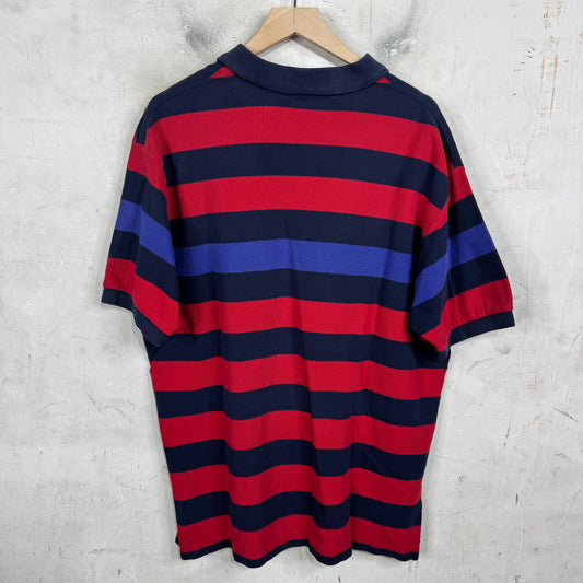 Ralph Lauren Striped Red/Navy Polo