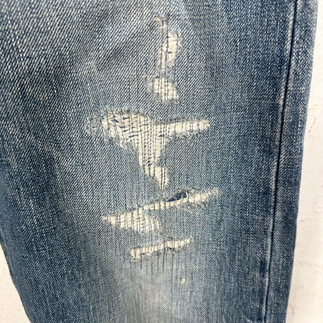Saint Laurent D18 Distressed Denim