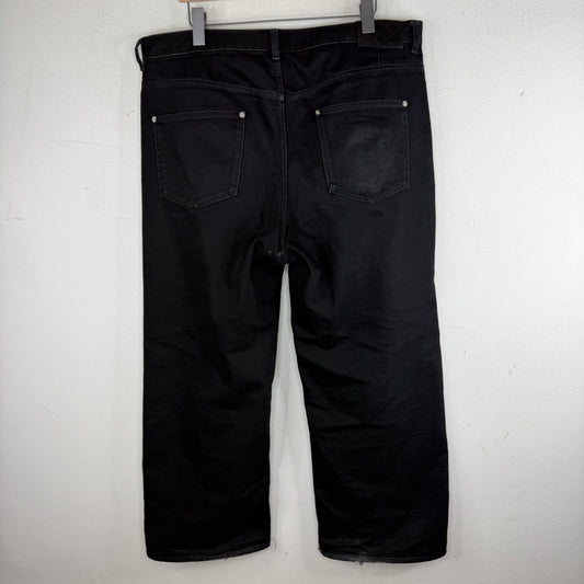 Bottega Veneta Black Washed Baggy Denim Jeans