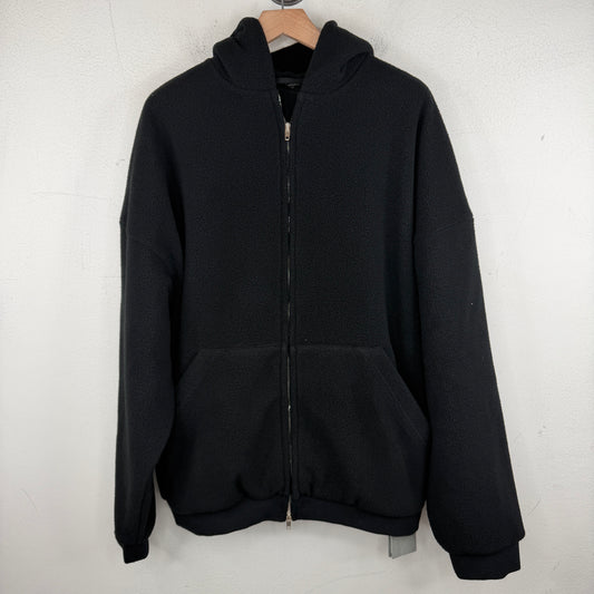 Balenciaga Montaigne Fleece Zip Up Hoodie