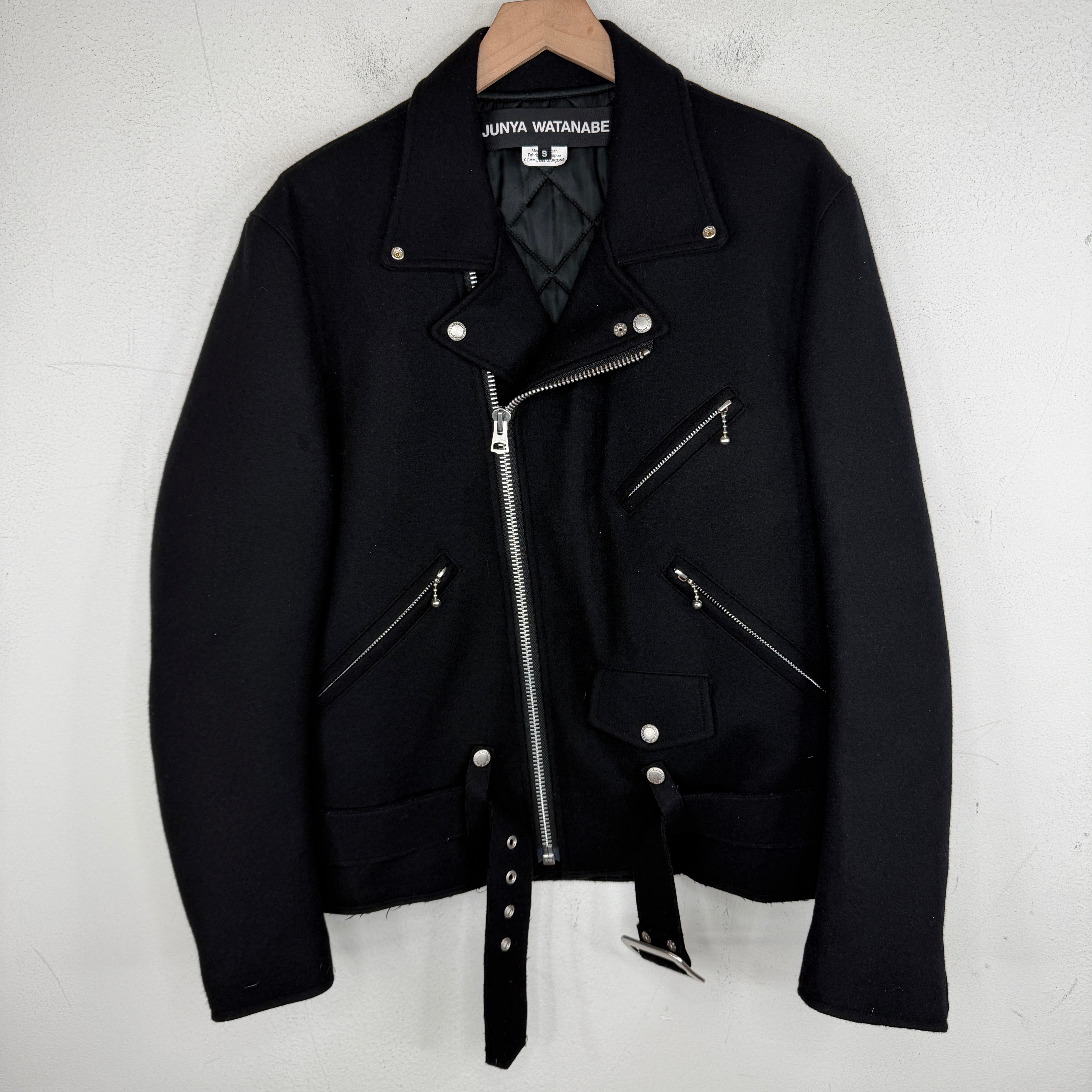 Junya Watanabe ブラックファーコート Junya Watanabe Wool Perfecto Jacket – www.Lukes.store