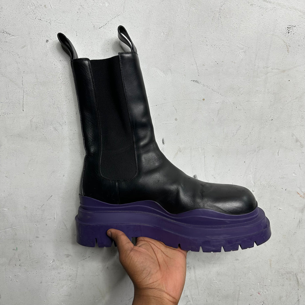 Bottega Veneta Purple Lug Boots