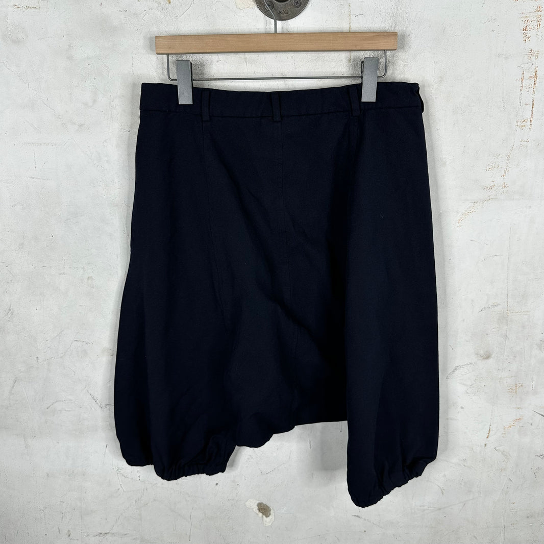 Comme Des Garçons Drop Crotch Navy Shorts