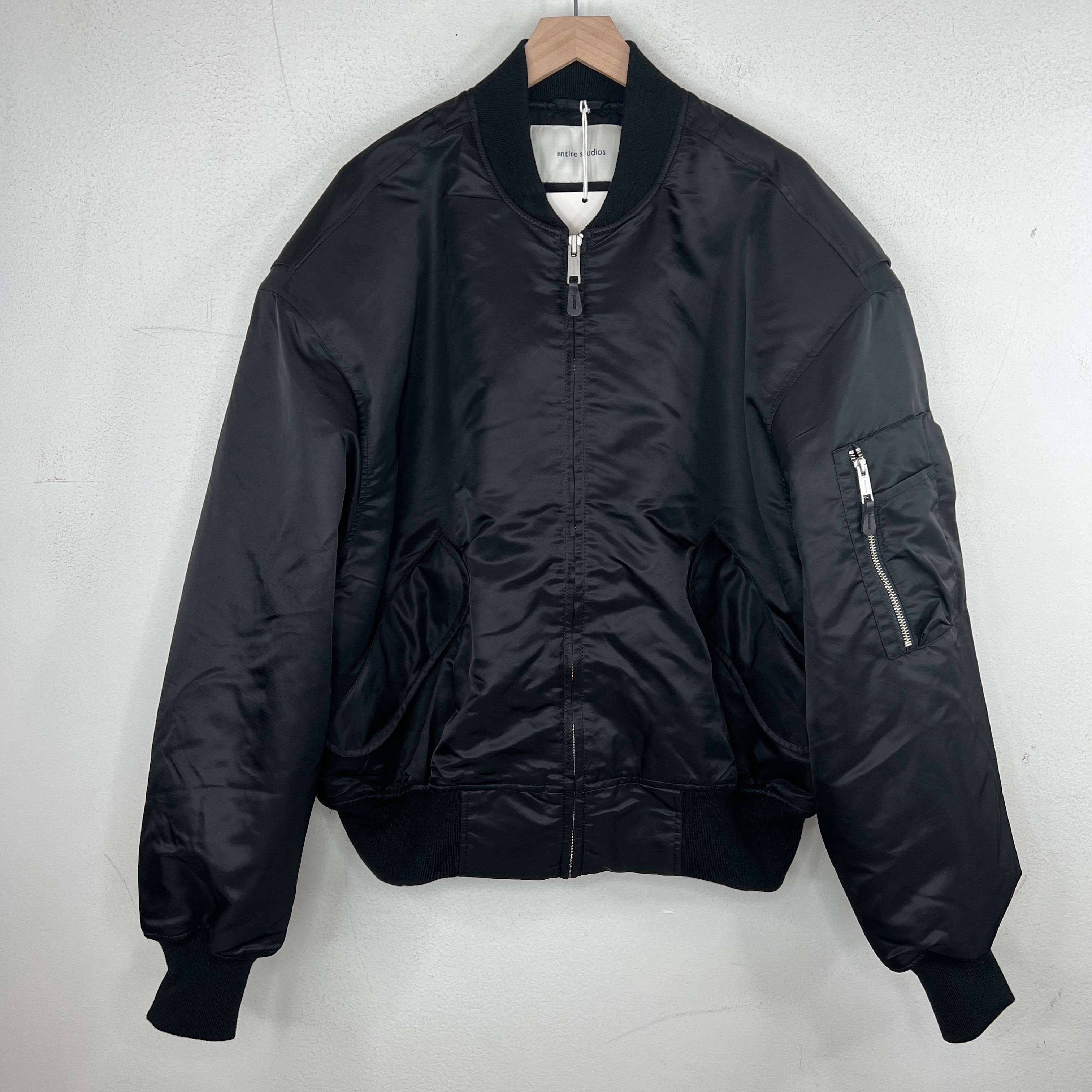 Entire Studios Black Padded Bomber Jacket – www.Lukes.store