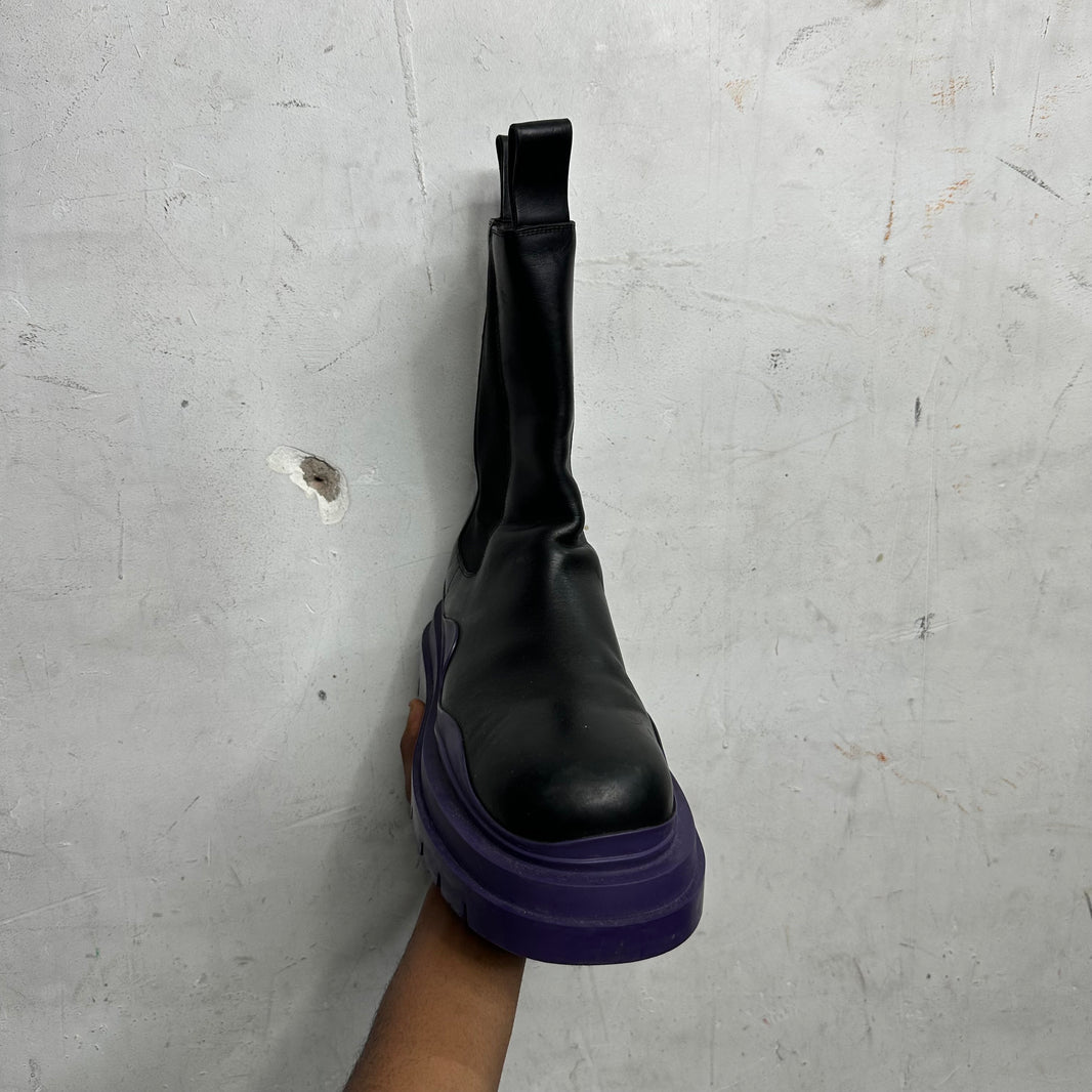 Bottega Veneta Purple Lug Boots