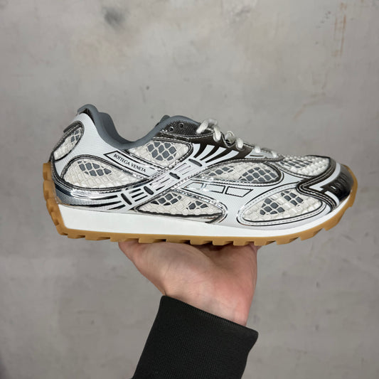 Bottega Veneta White/Silver Orbit Sneaker