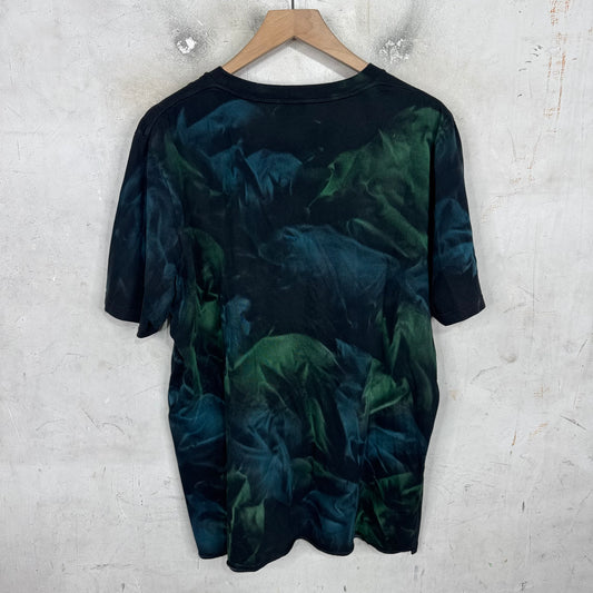 Saint Laurent Blue/Green Dye Logo T-Shirt