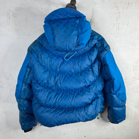Louis Vuitton Blue 2054 Heat Reacting Puffer Coat