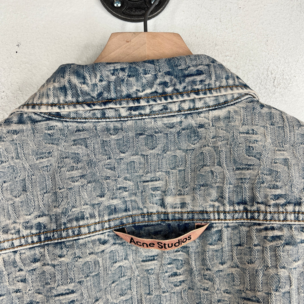 Acne Studios Denim Jacquard Button Up Shirt