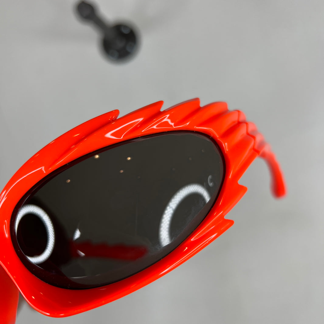 Balenciaga BB0255S Orange Zig Zag Sunglasses