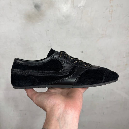 Dries Van Noten Black Suede Marathon Sneaker
