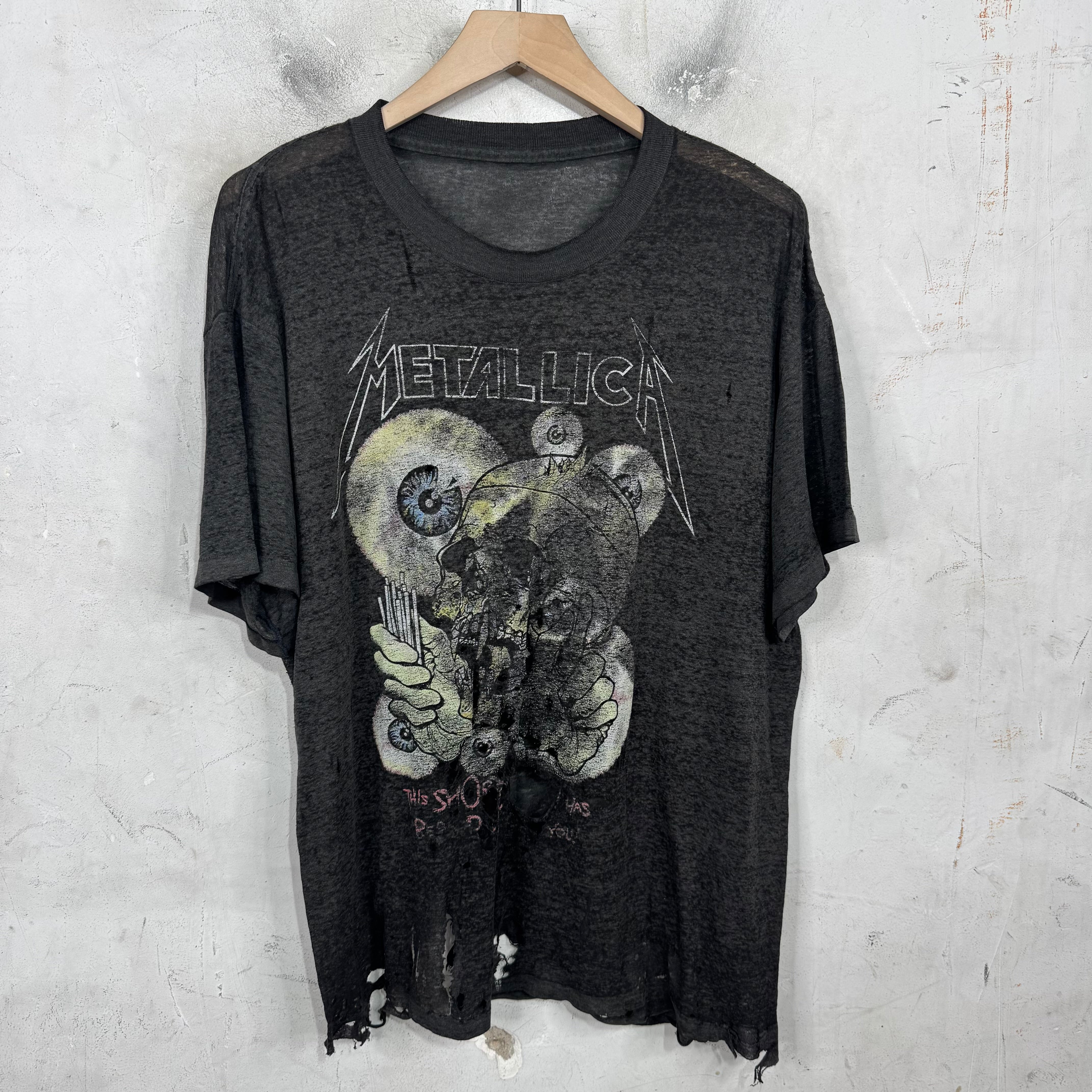ブラック L tシャツ 80s 敢然 pushead pushead STORES | トップス