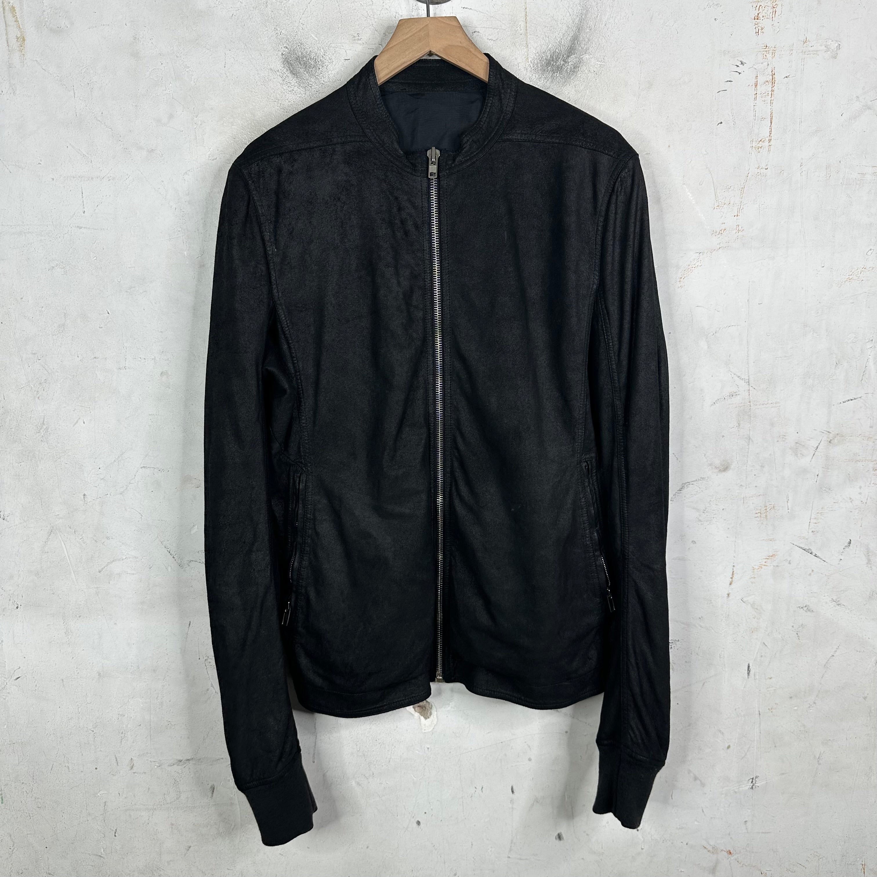 Rick Owens Blistered Black Leather Jacket – www.Lukes.store