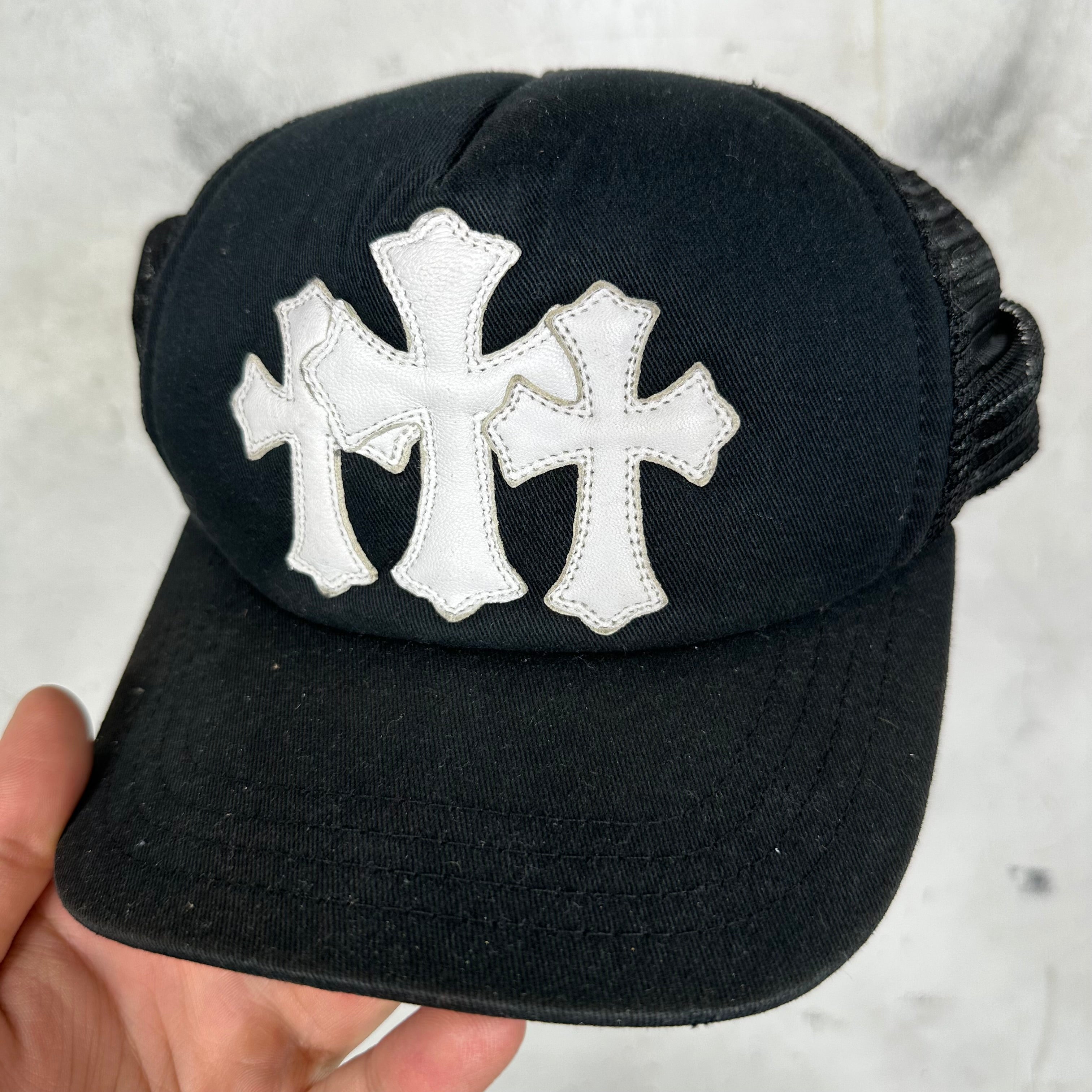 帽子 CHROME HEARTS Triple Cross Patch Cap Chrome Hearts Triple Cross Patch Trucker Hat – www.Lukes.store