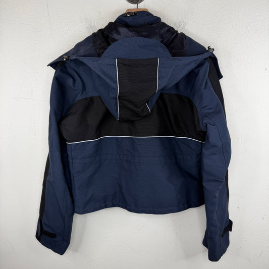 Balenciaga Navy Cropped Shell Jacket