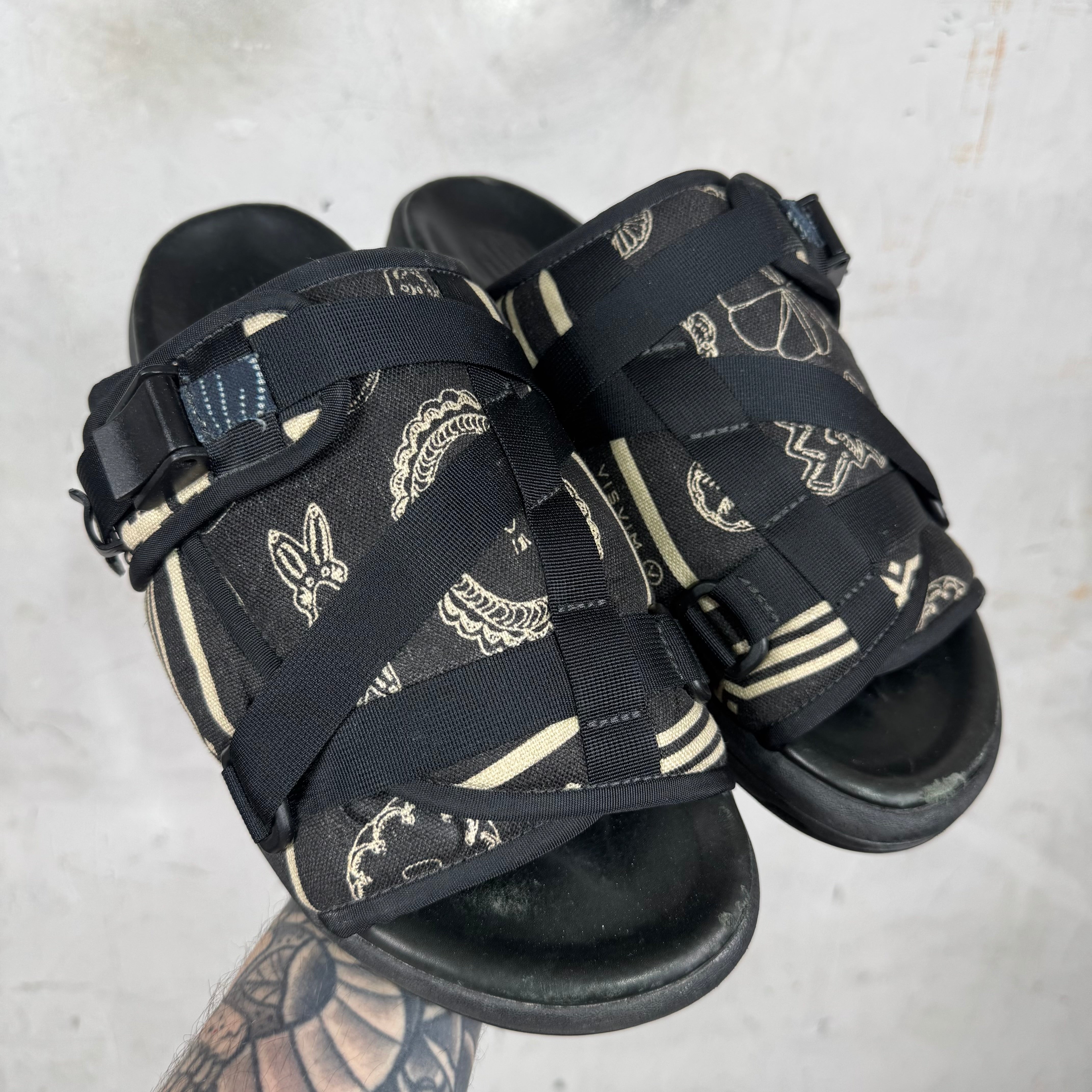 Visvim Black Patterned Christos – www.Lukes.store Visvim Black Patterned Christos – www.Lukes.store