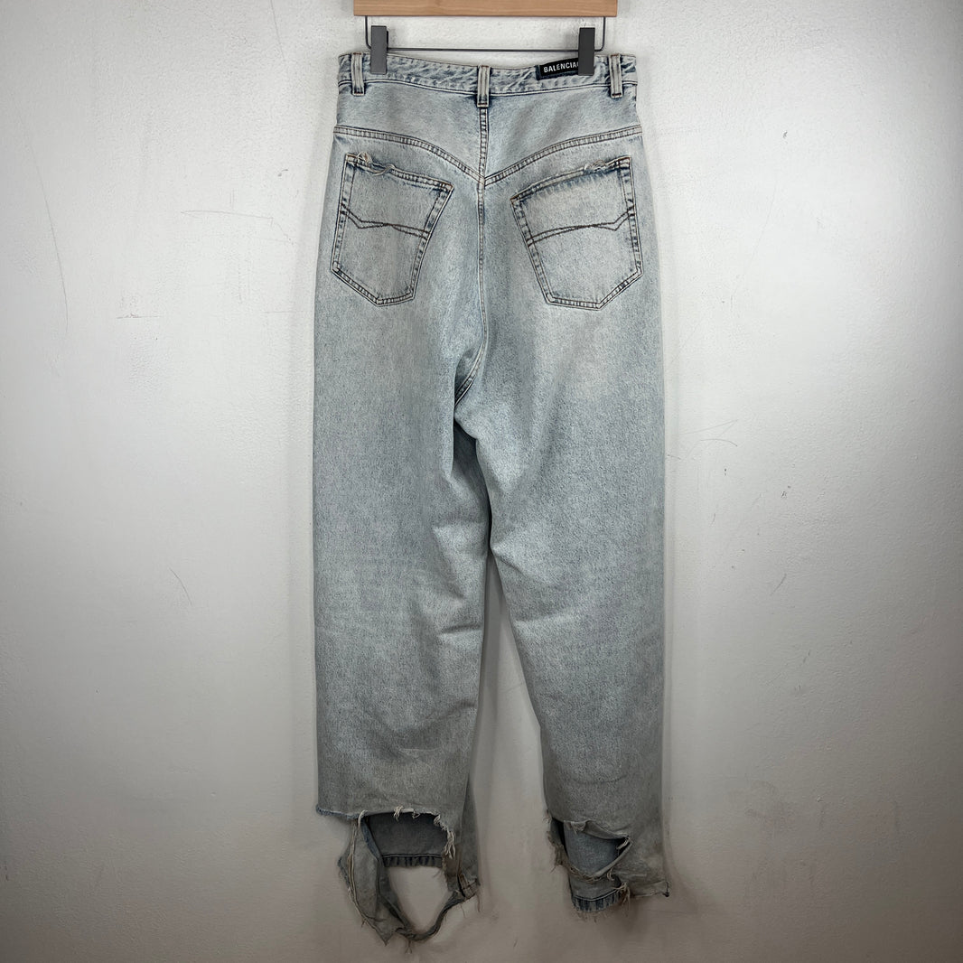 Balenciaga Light Wash Baggy Jeans