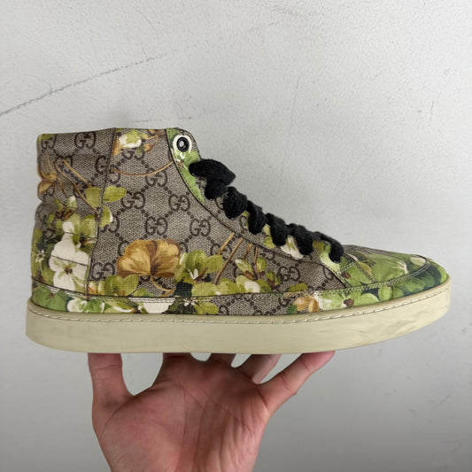 Gucci Floral Monogram Hi Top Sneakers