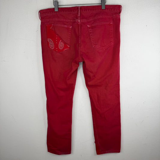 424 Red Bandana Hybrid Jeans