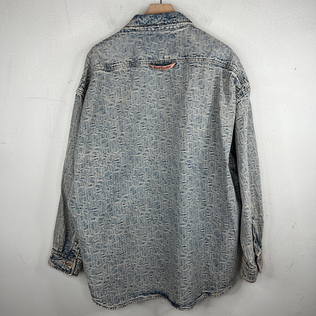Acne Studios Denim Jacquard Button Up Shirt