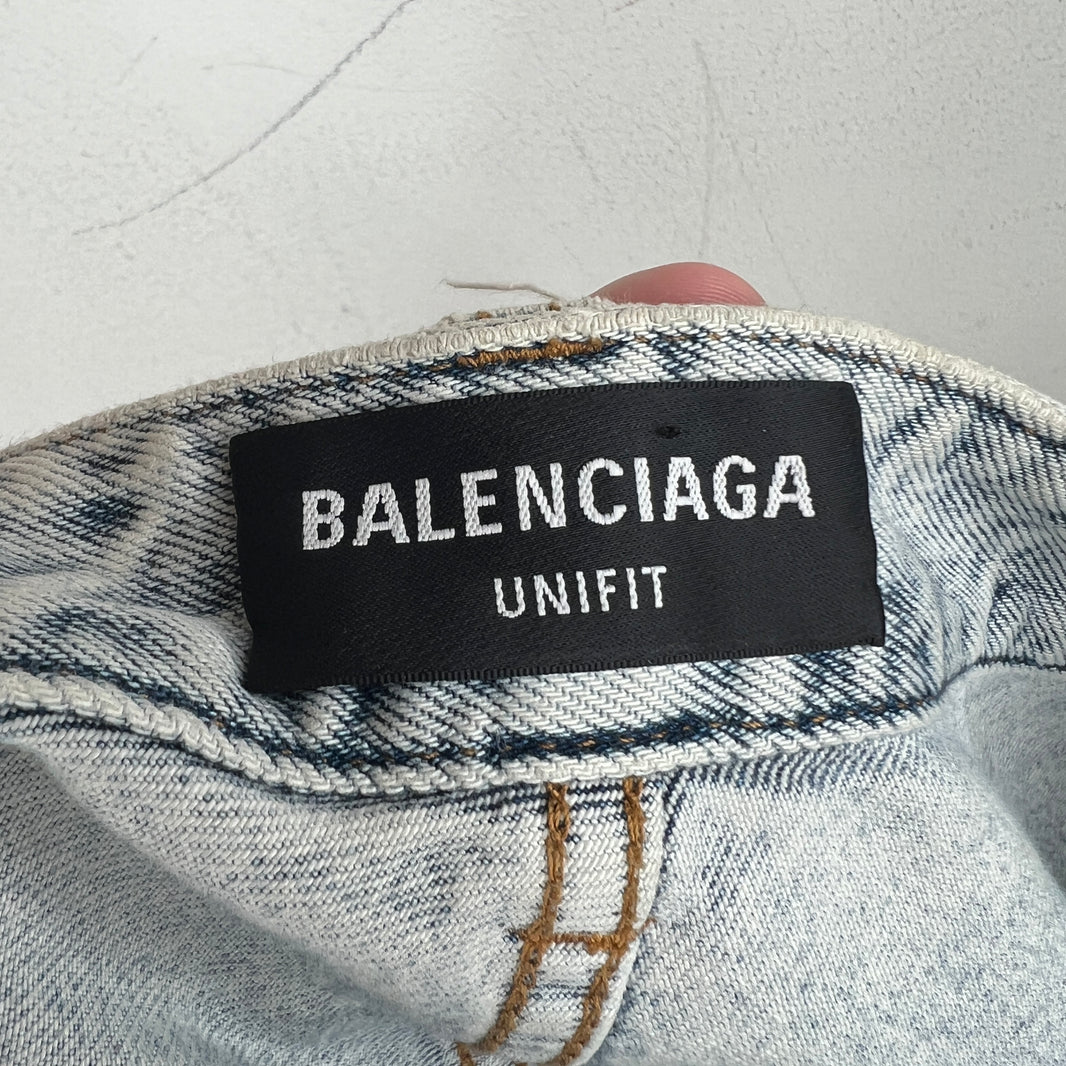 Balenciaga Light Wash Baggy Jeans