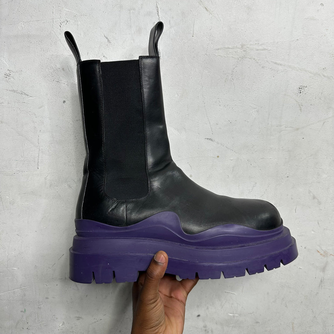 Bottega Veneta Purple Lug Boots