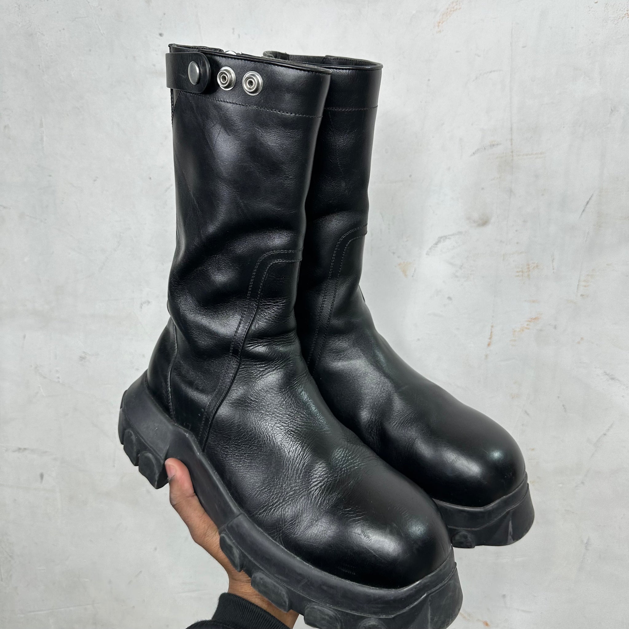 Rick Owens Snap Bozo Tractor Boots