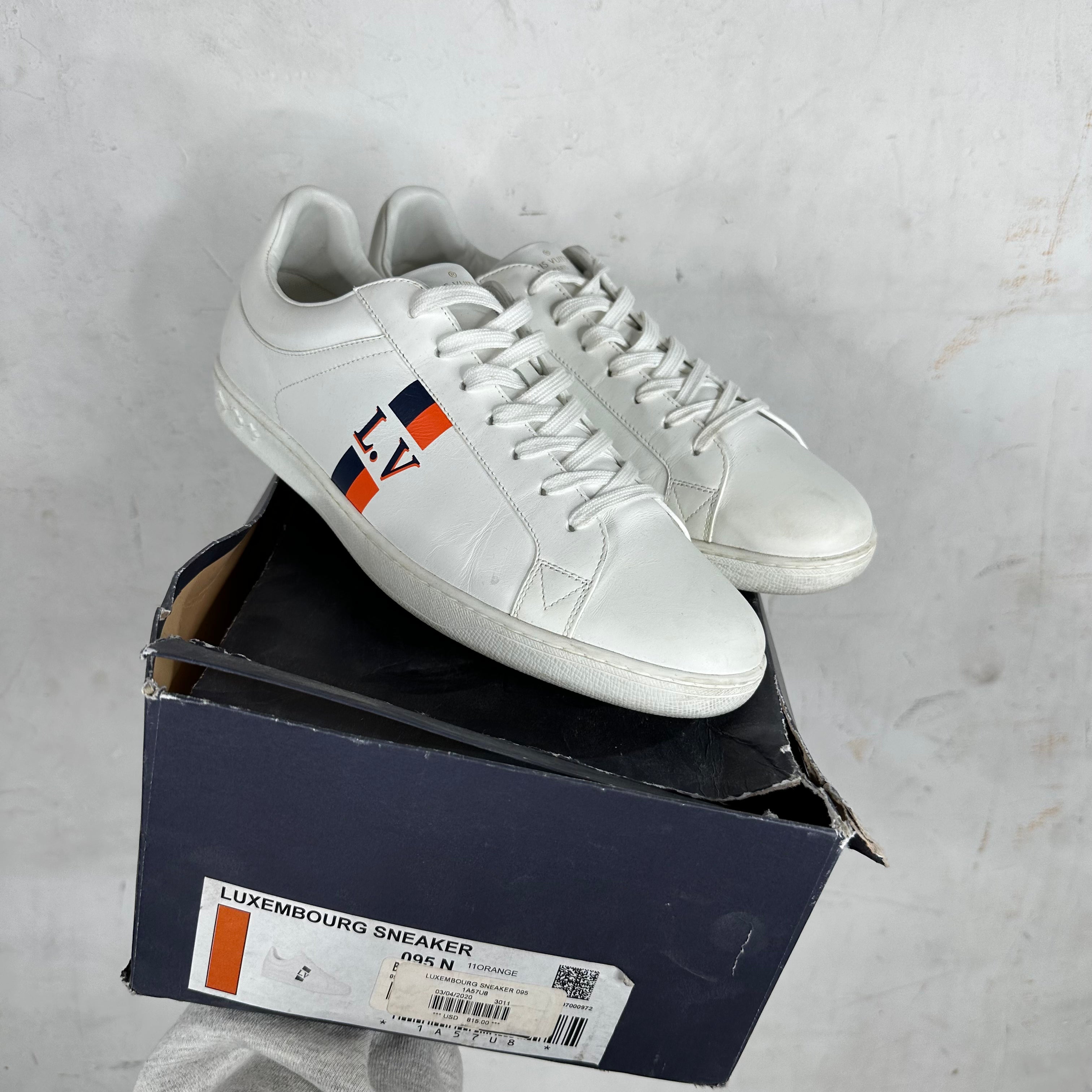 Louis Vuitton White Luxembourg Sneakers