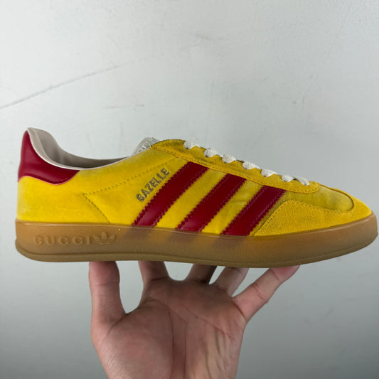 Gucci Adidas Yellow/Red Gazelle Sneakers
