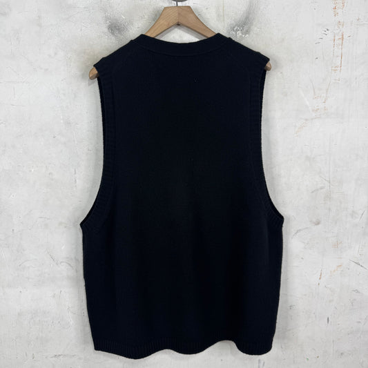 CDG Homme Wool Knit Zipped Utility Vest