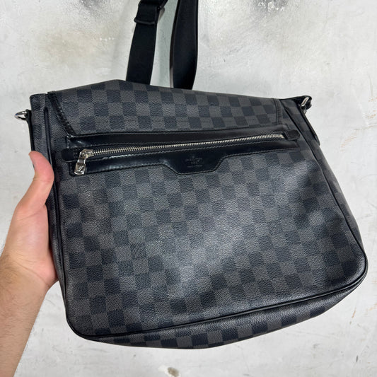 Louis Vuitton Black Damier Daniel Messenger Bag