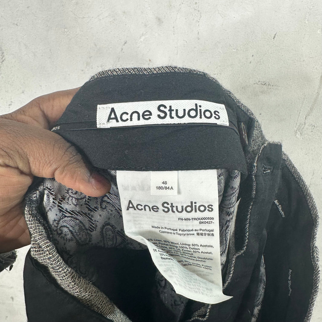 Acne Studios Crinkled Relaxed Fit Trousers