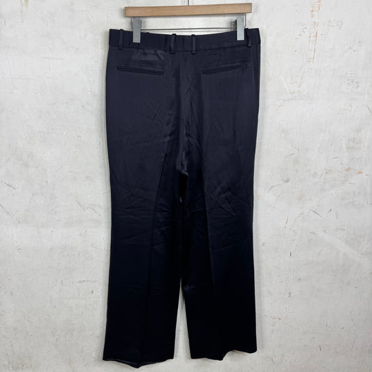 Saint Laurent Navy Silk Trousers