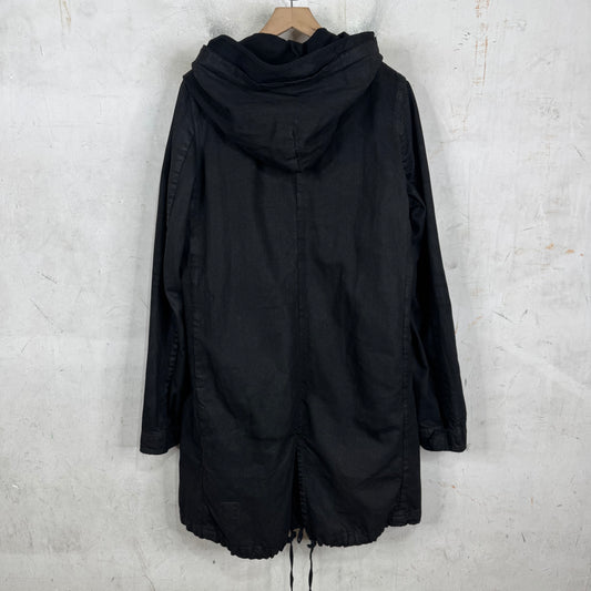 DRKSHDW Waxed Denim Fishtail Parka