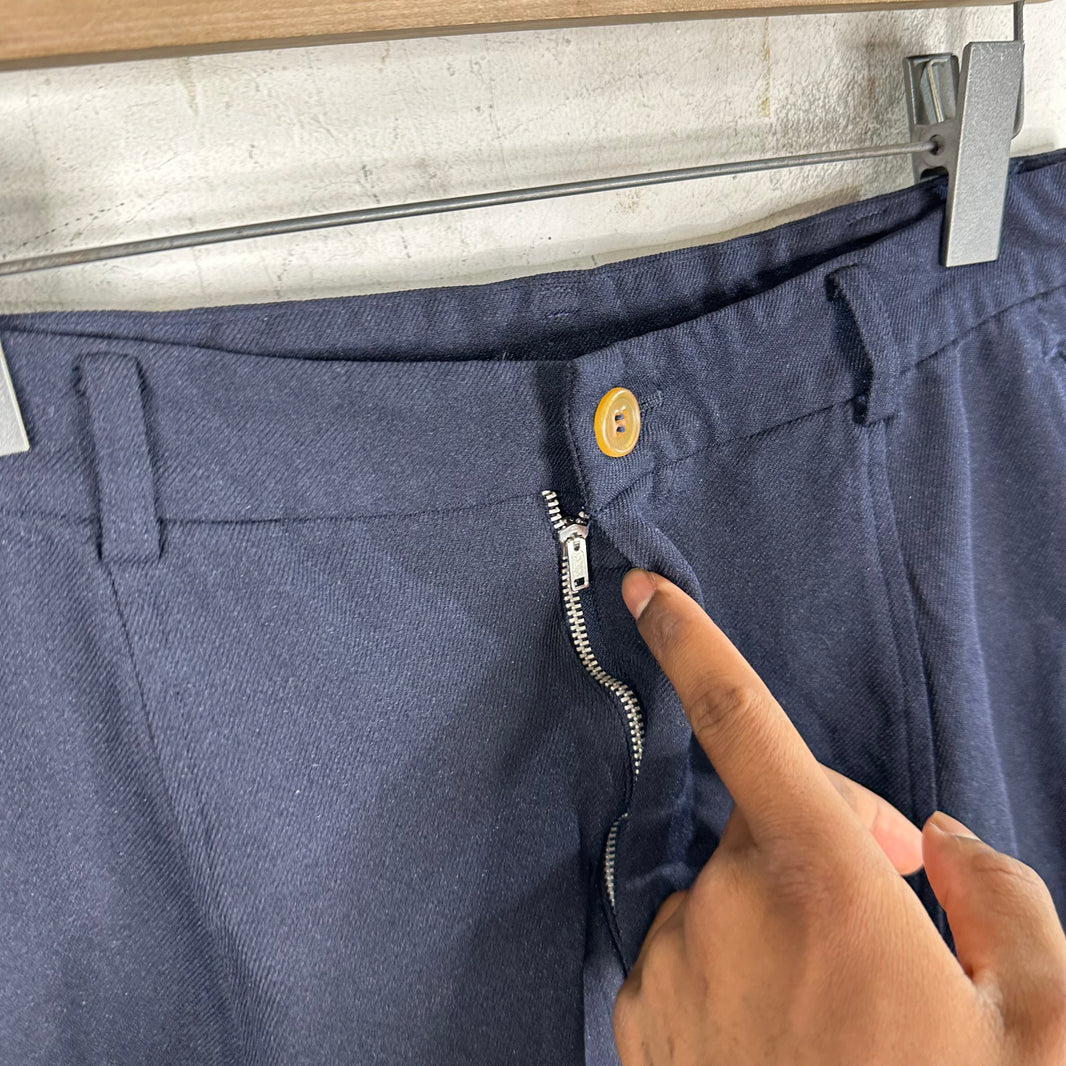 Comme Des Garçons Drop Crotch Navy Shorts
