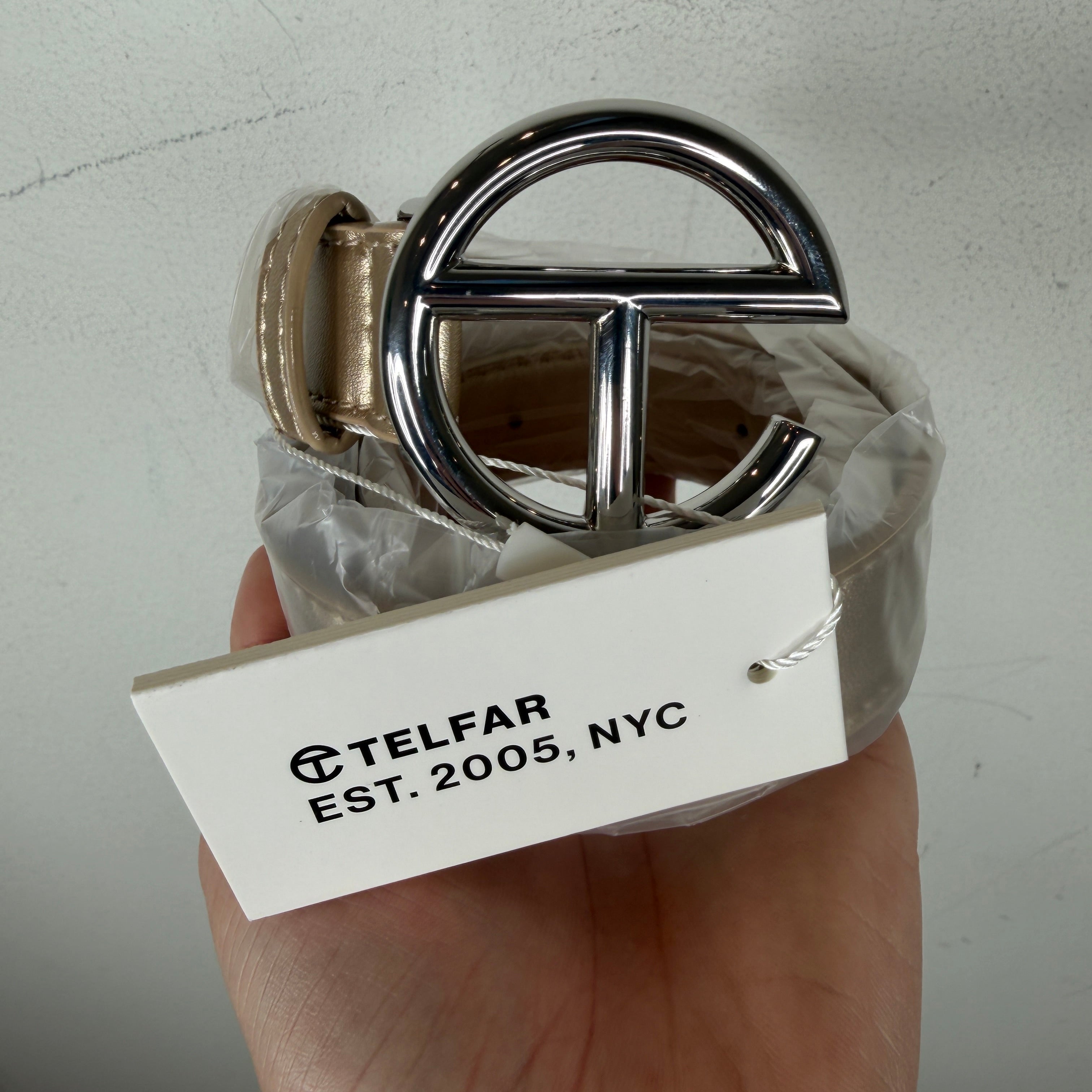 Telfar  Belt with Shiny Silver Buckle TELFAR-LOGO-BELT-SILVER-  main image 4